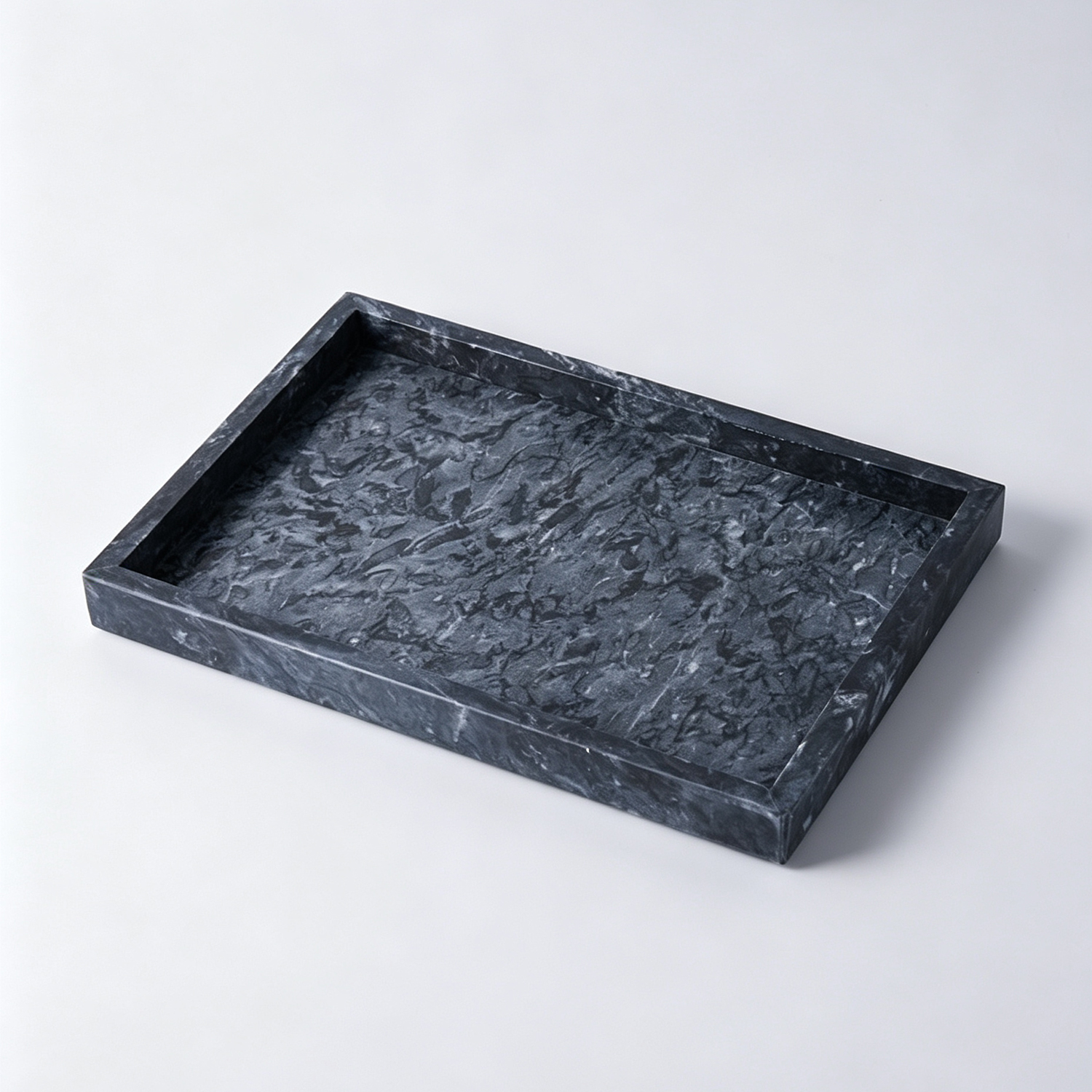 Natural Stone Marble Tray – Luxury Decorative Organizer for Vanity and Bathroom